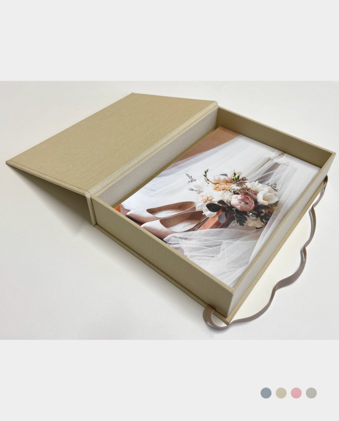 Personalisierte Klappschachtel, bezogen mit Gewebe, 20 × 30 – Bild 2